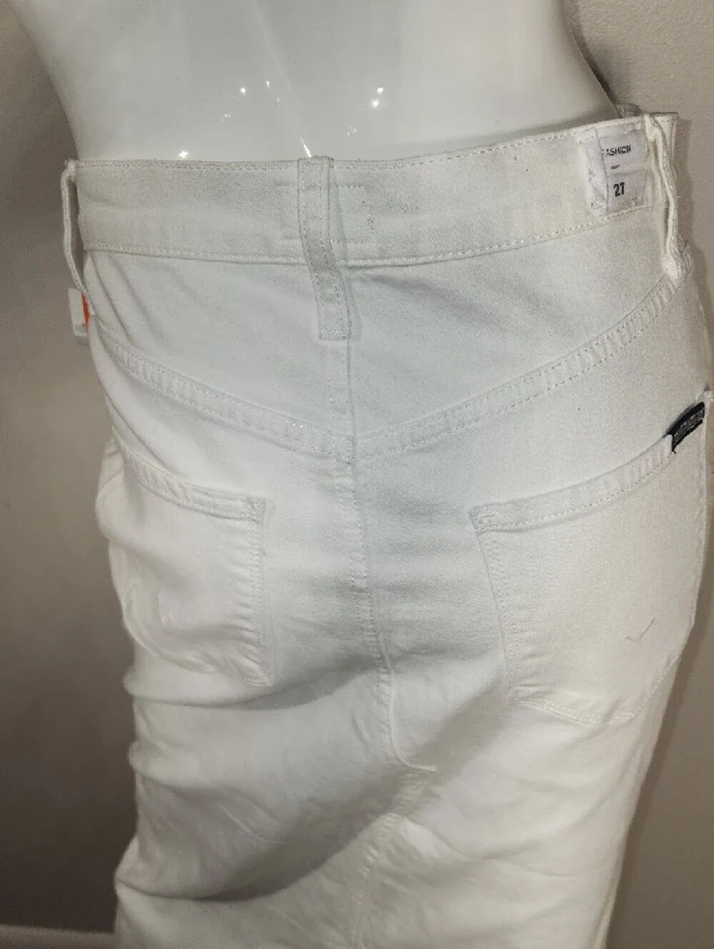 Hudson Jeans White Maxi Skirt with Front Slit